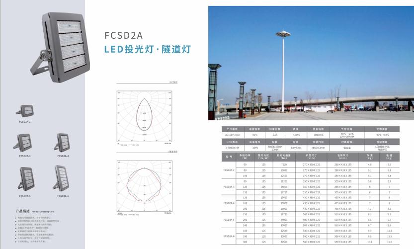 南口街道投光灯