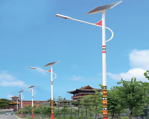 南口街道民族特色路灯